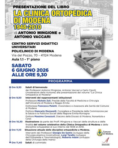 Locandina La clinica ortopedica di Modena 1948 - 2010